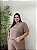 Conjunto Blusa Decote Canoa, Manga Sino E Botão, Calça Pantalona C/ Bolsos E Cós Franzido-Plus Size - Imagem 3