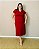 Vestido Midi, C/ Manga Dupla, C/Gola , Acabamento S/Botão E Fendas Laterais-Plus Size - Imagem 1