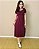 Vestido Midi, Manga Curta, C/Fendas Laterais, C/ 2 Faixas Nas Laterais E Nas Mangas-Slim Size - Imagem 3