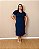 Vestido Midi, Manga Curta, C/Fendas Laterais, C/ 2 Faixas Nas Laterais E Nas Mangas-Plus Size - Imagem 1