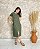 Vestido Midi C/ Gola Redonda E Fenda Frontal E Bolsos Laterais -Plus Size - Imagem 3