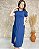 Vestido Midi C/ Gola Redonda E Fenda Frontal E Bolsos Laterais -Plus Size - Imagem 2