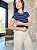 Blusa Gola Redonda Manga Dupla  - Slim Size - Imagem 3