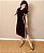 Vestido Midi, Manga Curta, Fendas Laterais, Duas Faixas Nas Laterais E Nas Mangas- Slim Size - Imagem 3