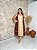 Vestido Midi Em Duas Cores, Decote Reto E Alça Larga -Plus Size - Imagem 1