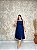 Vestido De Alça C/ Detalhe Princesa No Busto E Fenda Frontal -Plus Size - Imagem 1