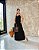 Vestido Longo Decote V Alças Largas Detalhes Em Cor E Fendas Laterais - Slim Size - Imagem 1
