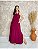 Vestido Decote Reto Alça Larga Fendas Laterais E Elástico Nas Costas-Slim Size - Imagem 1