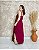Vestido Decote Reto Alça Larga Fendas Laterais E Elástico Nas Costas-Slim Size - Imagem 2