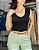 Blusa Regata Com Acabamento Em Punho, Decote V Com Revel - Slim Size - Imagem 1