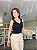 Regata Canelada, Com Renda Essencial- Slim Size - Imagem 1