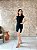 Vestido Estilo Baby Look, Manga Com Punho E Fenda Frontal Em Cor -Plus Size - Imagem 6