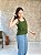 Blusa Decote Quadrado, C/ Pence No Busto Abertura Nas Laterais, Costa Maior E Barra Larga-Plus Size - Imagem 1