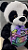 URSO DE PELUCIA PANDA ROMANTICO COM ESCRITA AMOR - Imagem 4