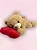Urso de Pelúcia Deitado com Coração 42cm | Presente Romântico e Fofo - Imagem 3