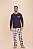 Pijama masculino Xadrez Azul - Imagem 1