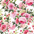 GUARDANAPO DE PAPEL ROSE TWINGS WITH LEAVES E FLOWERS - Imagem 1