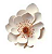 Aplique em MDF -APM8-1427 - Coleção Floral 3D Papoula Branca - - Imagem 1