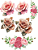 Hidro Transfer - Decalque - Rosas Grandes I - Imagem 1