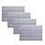 Kit com 04 Lugar Americano Retangular Prateado 30x45cm - Imagem 1