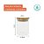 Kit com 6 Potes de Vidro com Tampa em Bambu Hermético 200ml - Imagem 2
