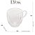Conjunto 2 Xícaras de Café Parede Dupla de Vidro Borossilicato Heart 80ml - Imagem 5