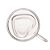 Conjunto 2 Xícaras de Café Parede Dupla de Vidro Borossilicato Heart 80ml - Imagem 2