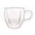 Conjunto 2 Xícaras de Café Parede Dupla de Vidro Borossilicato Heart 80ml - Imagem 4