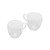 Conjunto 2 Xícaras de Café Parede Dupla de Vidro Borossilicato Heart 80ml - Imagem 1