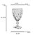 Conjunto 6 Taças de Vinho de Vidro Diamond 265ml - Imagem 3