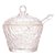 Meleira de Cristal Martelado com Colher e Tampa com Fio de Ouro Petra 10cm - Imagem 2