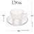 Conjunto 6 Xícaras de Café com Pires de Vidro Marrocos 90ml - Imagem 6