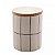 Potiche de Cerâmica com Tampa de Bambu Turim Branco 10cm x 10cm x 12,5cm - Lyor - Imagem 1