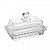 Manteigueira de Cristal com Tampa Coração 17cm x 10,5cm x 10cm - Lyor - Imagem 1