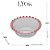 Bowl Raso de Cristal Coração Borda Rosa 11,5x4,5cm - Lyor - Imagem 6