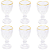 Cj 06 Taças de Licor de Cristal com Fio de Ouro Imperial 50ml - Lyor - Imagem 1