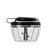 Mini Processador de Alimentos Manual c/ 3 Lâminas Premium Preto e Cinza 13,5x9,5cm - Lyor - Imagem 3