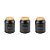Kit com 3 Potes Coffee Snacks Sugar Sense Preto - OU - Imagem 1