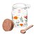 Porta Mantimento Quadrado de Vidro com Tampa e Colher de Bambu Flora 270ml - Lyor - Imagem 4