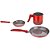 Jogo De Panelas 4812/101 7 Peças Brinox Ceramic Life Antares - Vermelho - Imagem 4