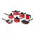 Jogo De Panelas Brinox 7 Peças Garlic Com Tampa De Vidro 7001/101 - Vermelho - Imagem 2