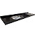 Pia Granito Para Cooktop 4 bocas 1,50x54 Cuba Inóx Preto Ouro - Imagem 1