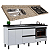 Balcão Cozinha Para Forno E Pia P Cooktop Branco Marfim 1,8m - Imagem 1