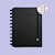 Caderno Inteligente Grande G+ Black Linhas Brancas - Imagem 1