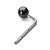 Haste Em L 9,5mm Com Esfera Para Tom Holder Gibraltar SC-LBS - Imagem 3