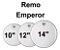 Kit De Peles Remo Emperor Clear -  10  12  14  Transparente - Imagem 1