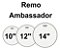 Kit Pele De Bateria Remo Ambassador Porosa 10  12  14 - Imagem 2