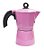 Cafeteira Italiana 3 Xicaras Rosa Alumínio 150ml - Imagem 1