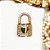 Pingente Heart Lock Dourado - Imagem 1