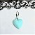 Pingente Heart Rubber Turquesa - Imagem 1